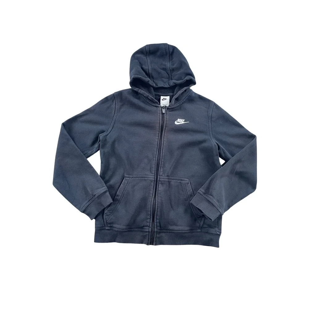 Nike Sportswear Boys Full Zip Club Fleece Hoodie Black Large L